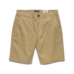 Surfside Supply Khaki Garment Washed Flat Front Short 9.5"